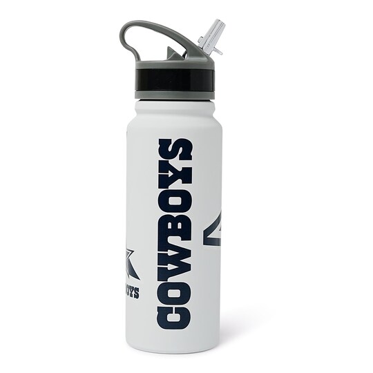 NFL; Dallas Cowboys Hype 25-Ounce Stainless Steel Flip-Top NFL Water Bottle; Category:Drinking Glasses; Image:1